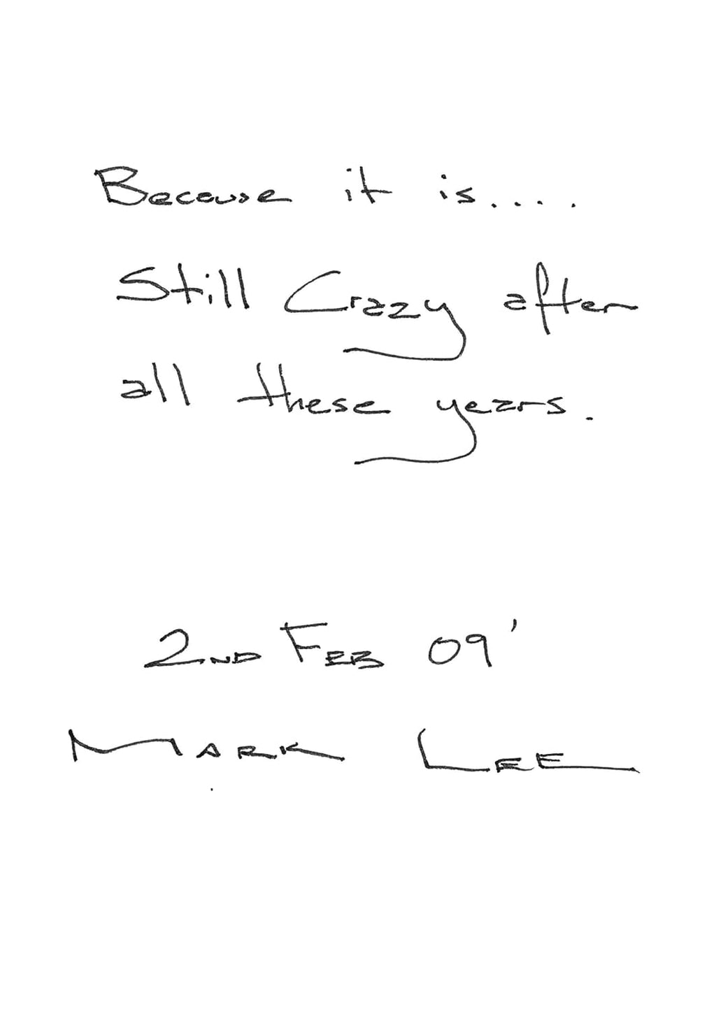 Handwritten text on a white background with签名