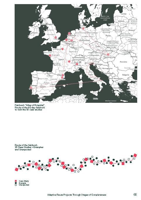 A printed page showing a dark map of Europe with red dots and a line diagram below, accompanied by small explanatory text and a legend. This appears to be informational artwork rather than a product photo.