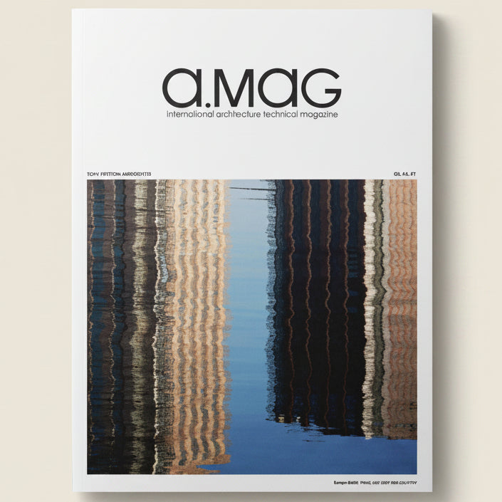 Magazine cover with 'a.mag' branding on a textured surface