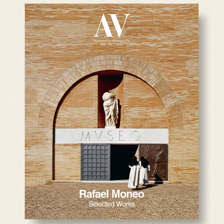 Cover of 'AV' magazine featuring a Museo entrance with a statue, designed by Rafael Moneo.