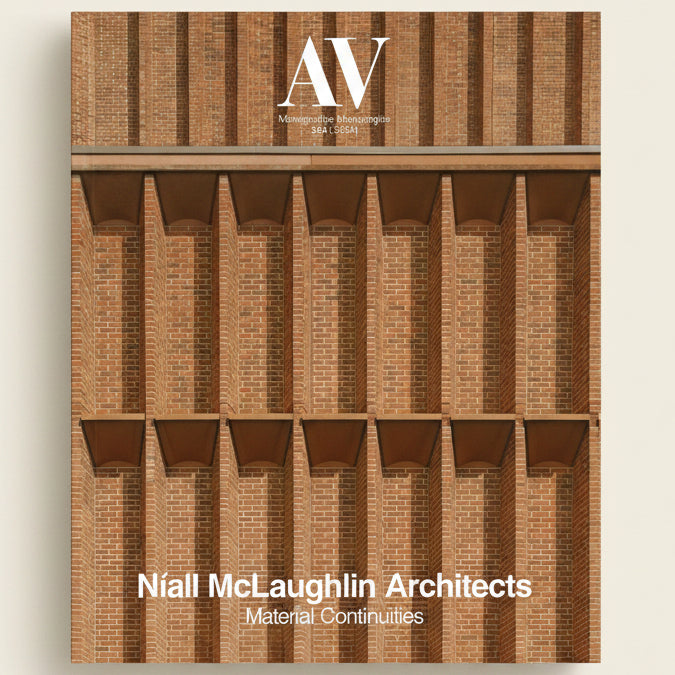 Book cover with architectural design and 'AV' logo, featuring Náall McLaughlin Architects.