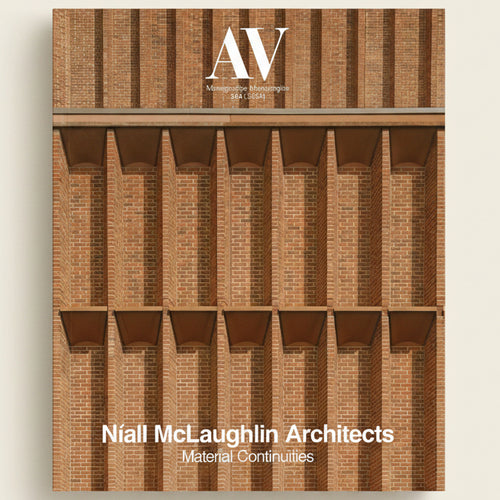 Book cover with architectural design and 'AV' logo, featuring Náall McLaughlin Architects.