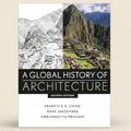 Book cover of 'A Global History of Architecture' with mountain and architectural illustration.