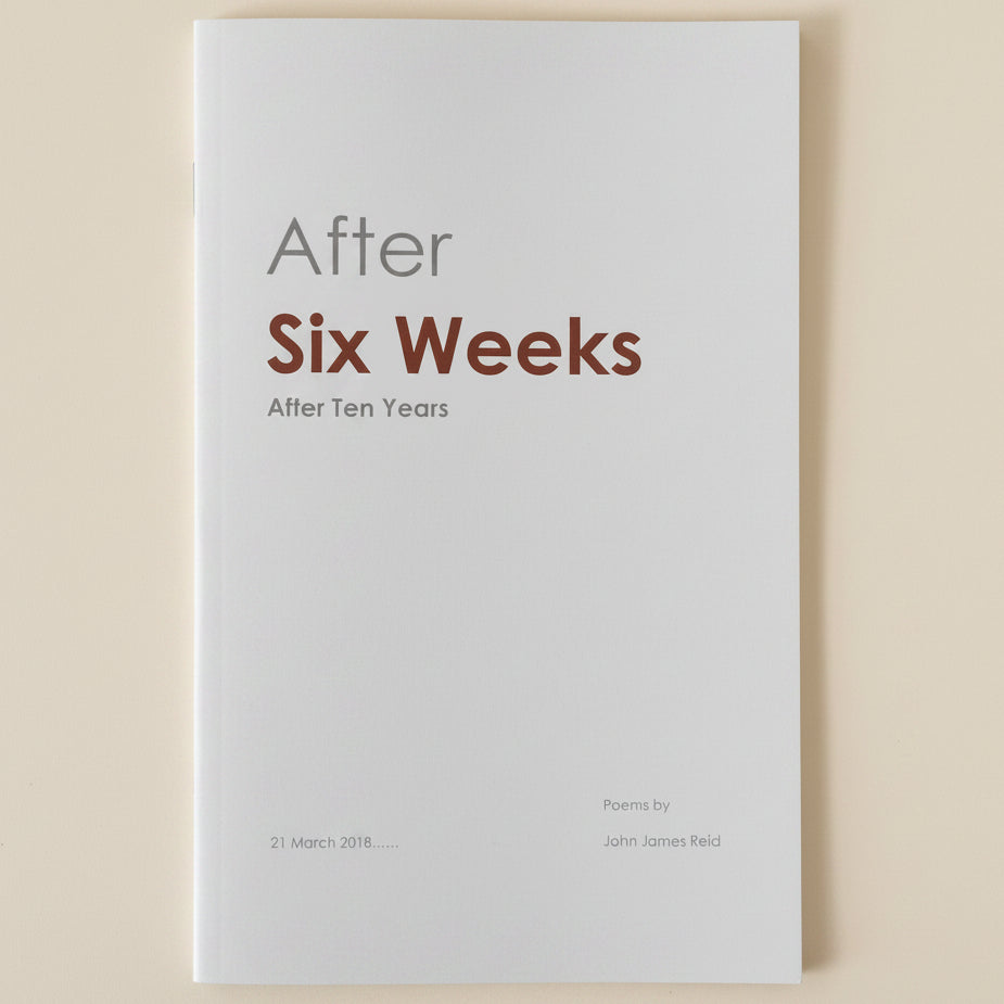 Book titled 'After Six Weeks After Ten Years' on a gray background