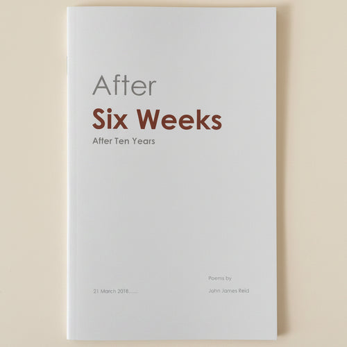 Book titled 'After Six Weeks After Ten Years' on a gray background