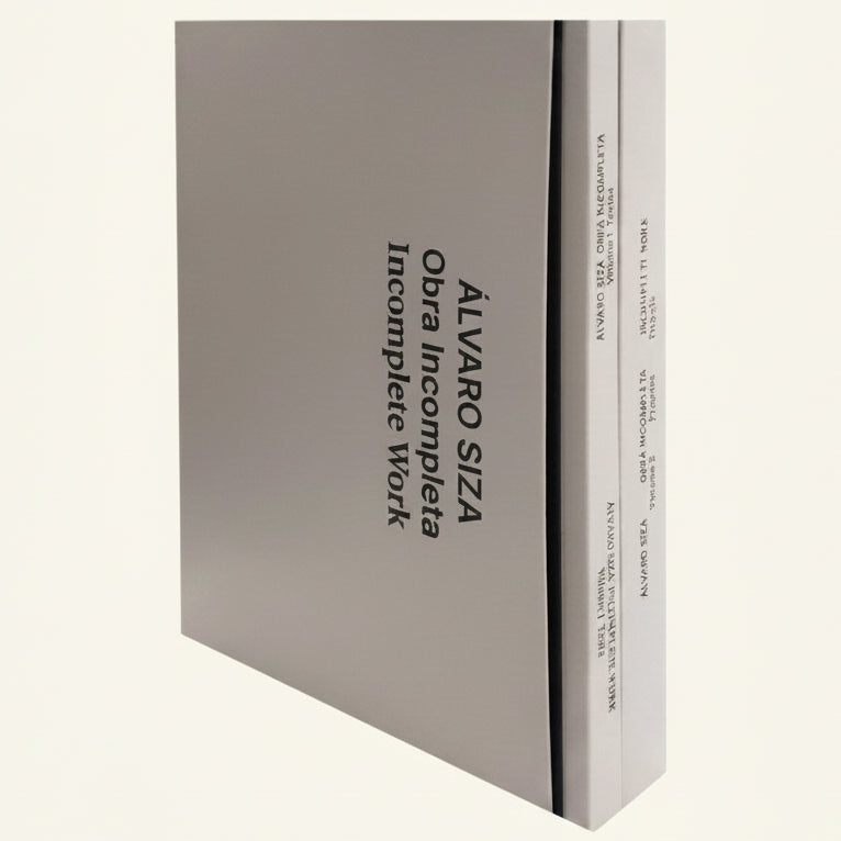 Book titled 'Álvaro Siza: Incomplete Work' with a gray cover and black text.