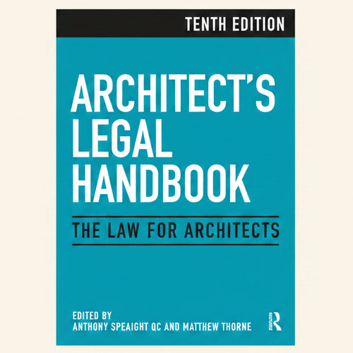 Book cover of 'Architect's Legal Handbook' with a blue background and white text.