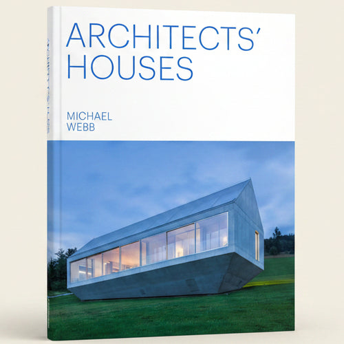 Book cover of 'Architects' Houses' by Michael Webb with a modern house image.