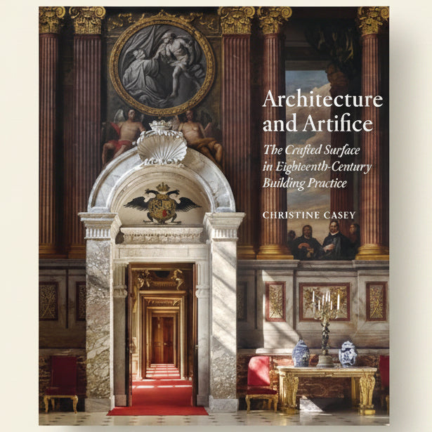 Book cover of 'Architecture and Artifice' with an ornate interior design and classical elements.