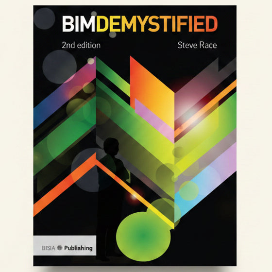 Book cover of 'BIM Demystified' with colorful abstract design