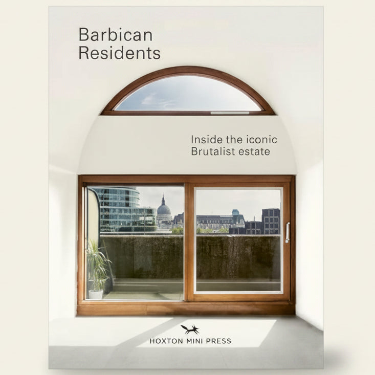 Book cover of 'Barbican Residents' by Hoxton Mini Press featuring a window view.