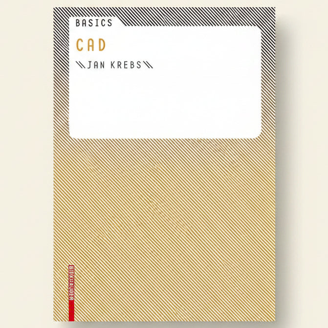 Book cover of 'CAD Basics' by Jan Krebs with a white square on a patterned background