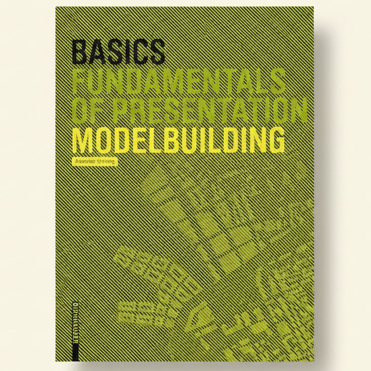 Book cover with text 'Basics Fundamentals of Presentation Modelbuilding' on a green background