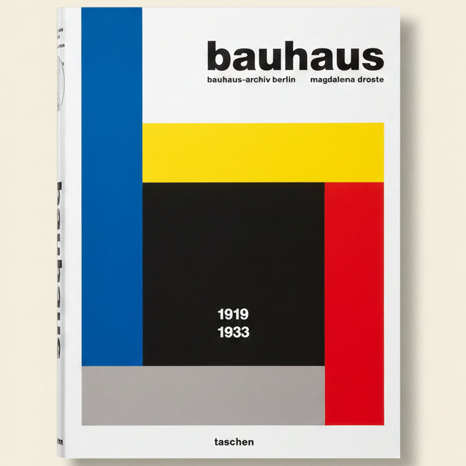 Book cover of 'bauhaus' with Bauhaus color palette design