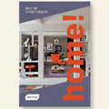 Book cover of 'Best of Living Design' by Braun with interior design images and large orange text.