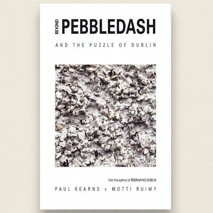 Book cover of 'Beyond Pebbledash and the Puzzle of Dublin' with pebbledash texture and author names.