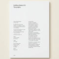 Page from a book or document titled 'Building Material 24 Topography' with text on a white background.