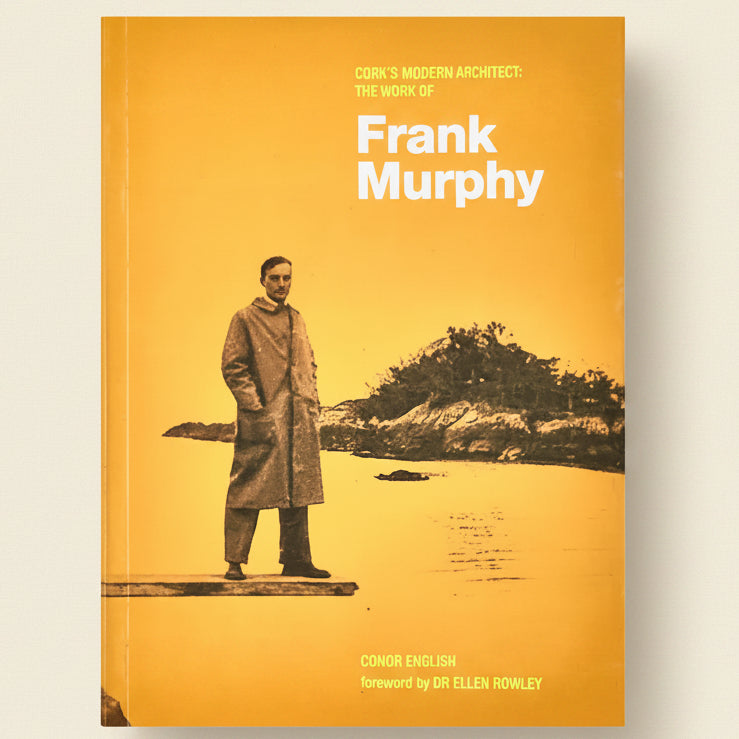 Book cover featuring a man in a coat standing on a dock with a yellow background and text about Frank Murphy.