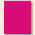 Bright pink background with 'DEATH' text in a minimalist style