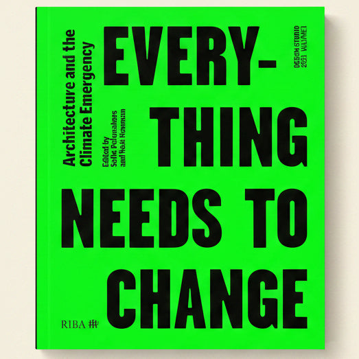 Book cover with black text on a bright green background