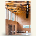 Cover of 'El Croquis' magazine featuring a wooden interior design with 'Gion A. Caminada' text.