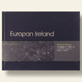 Book titled 'European Ireland' with text on a dark background