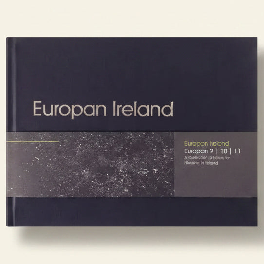 Book titled 'European Ireland' with text on a dark background
