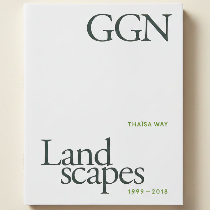 Book cover of 'Landscapes 1999-2018' by Thaçísa Way with 'GGN' branding on a light gray background.