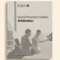 Book titled 'Good Practice Guide: Arbitration' with people in a room on the cover.