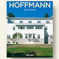 Book cover of 'Hoffmann' by August Sarnitz with a modernist building and blue sky.