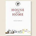 Book cover of 'House and Home' by Colum O'Riordan with architectural illustration on a white background