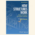 Book cover of 'How Structures Work' by David Yeomans with a blue architectural diagram background.