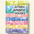 Book cover of 'Jutaku: Japanese Houses' with colorful house silhouettes and Phaidon logo.