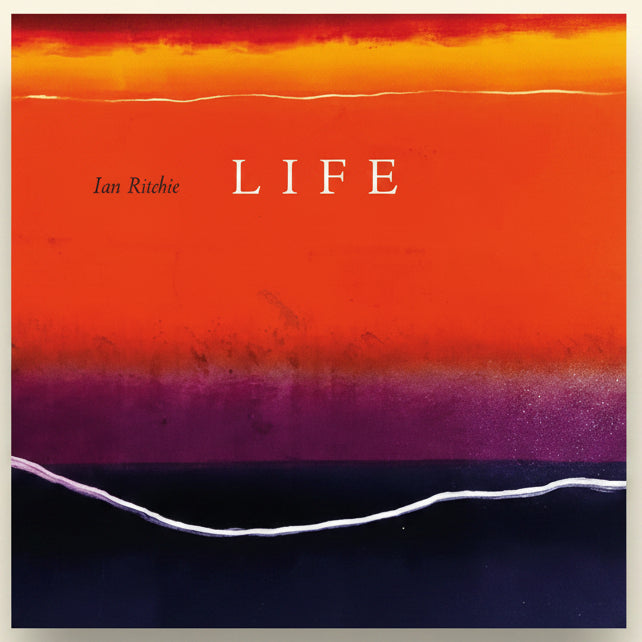 Book cover with 'LIFE' and 'Ian Ritchie' text on a colorful gradient background