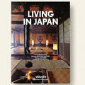 Book cover of 'Living in Japan' by Taschen with a traditional Japanese room on the cover.