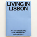 Book titled 'Living in Lisbon' on a white background