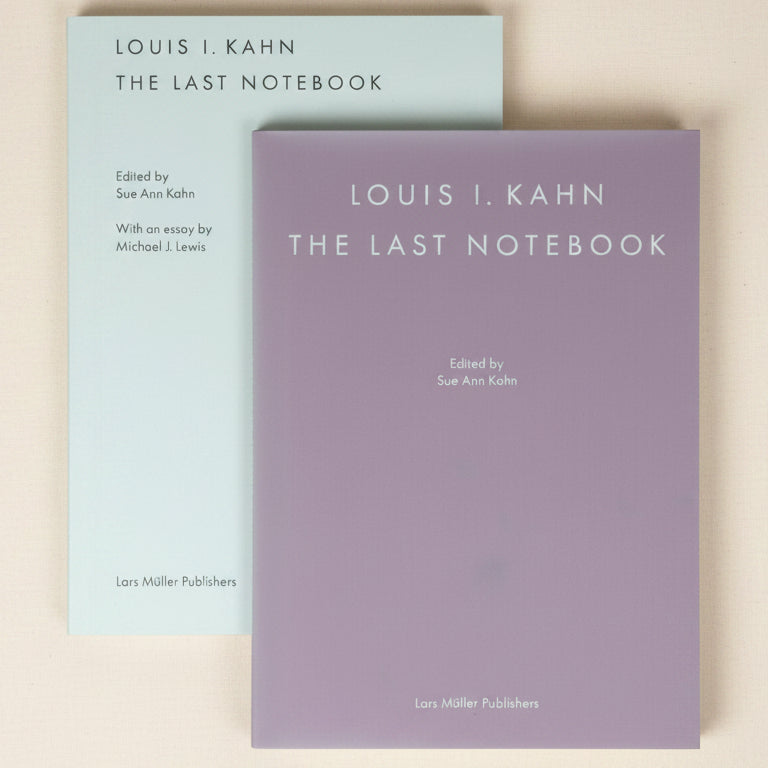 Two copies of 'The Last Notebook' by Louis I. Kahn on a white background