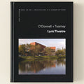 Book cover of 'Lyric Theatre' by O'Donnell + Tuomey with a photograph of a building by a lake.
