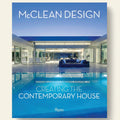 Book cover of 'Creating the Contemporary House' by McClean Design with a modern house and pool in the background.