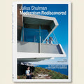 Book cover of 'Modernism Rediscovered' by Julius Shulman with architectural images and text.