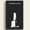 Monument silhouette on a black background with text about Nelson's Pillar and its aftermath.