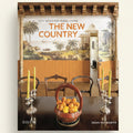 Book cover of 'The New Country' by Dean Keyworth with a dining room scene and palm tree design.
