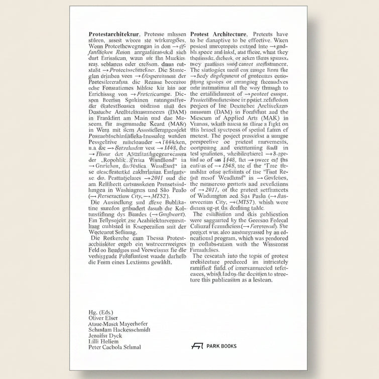 Book cover with text and a logo on a white background