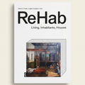 Book cover of 'ReHab: Living, Inhabitants, Houses' with a room interior illustration.