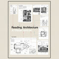 Book cover of 'Reading Architecture: A Visual Lexicon' with architectural diagrams and images.