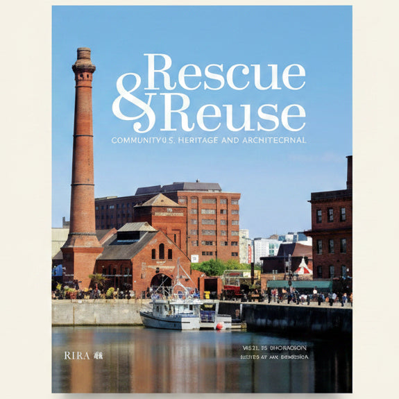 Book cover of 'Rescue & Reuse' with a cityscape background