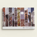 Brochure with architectural images and 'Roisin Hanley Architects' branding on a white background