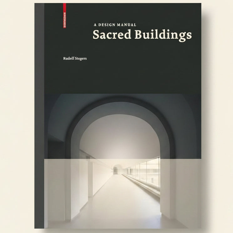 Book cover of 'Sacred Buildings' with architectural photo and title text.