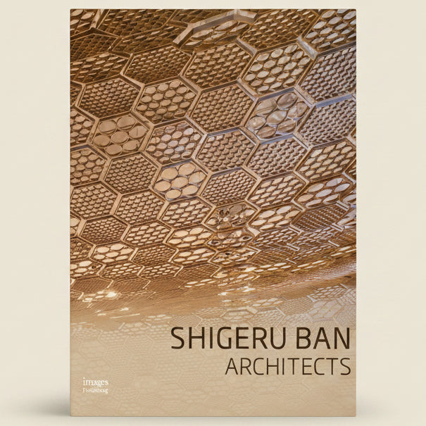 Cover of a book featuring a textured ceiling pattern with 'Shigeru Ban Architects' text.
