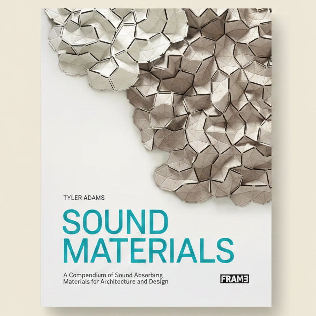 Book cover of 'Sound Materials' by Tyler Adams with textured material design.